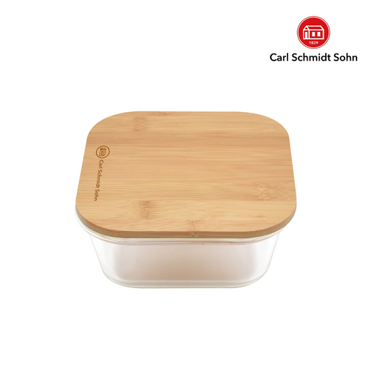 800ml Square Storage Container with Bamboo Lid