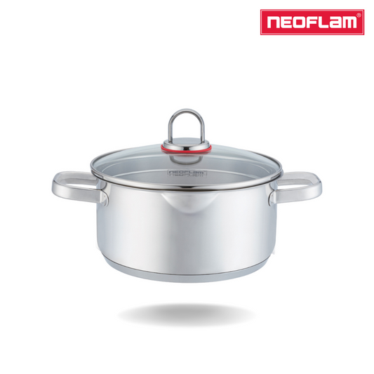 Inox 20cm Stainless Steel Casserole with Lid
