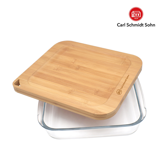 1800ml Square Ovenware with Bamboo Lid