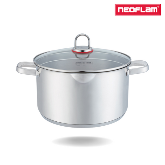 Inox 24cm Stainless Steel Casserole with Lid