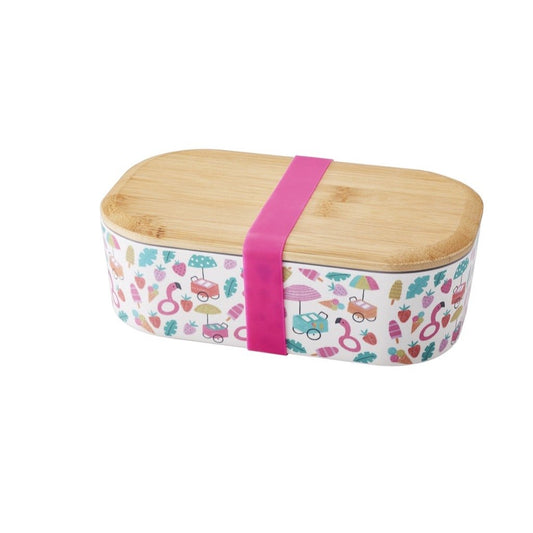 Go Green Rectangular Lunch Box with Decal